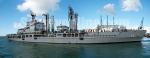 ID 6380 ROKS HWACHEON (AOE 59) a Cheonji-class fast combat support ship of the Republic of Korea Navy, sailing from Auckland following a successful three-day goodwill visit along with ROKS YANG MANCHOON (DDH...